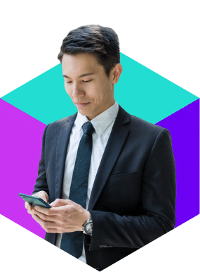 hero man using phone